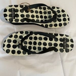 Coach flip flops sandals wedges